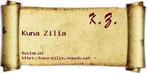 Kuna Zilia névjegykártya
